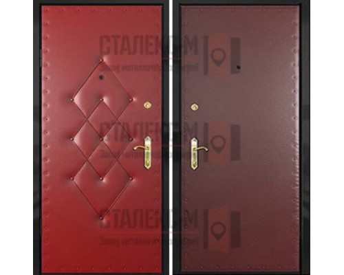Металлическая дверь Винилискожа (с двух сторон) -14